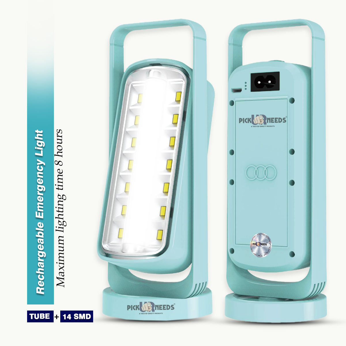 Pick Ur Needs Emergency Rechargeable 14SMD+Tube LED Floor Lantern Lamp Flashlight Torch