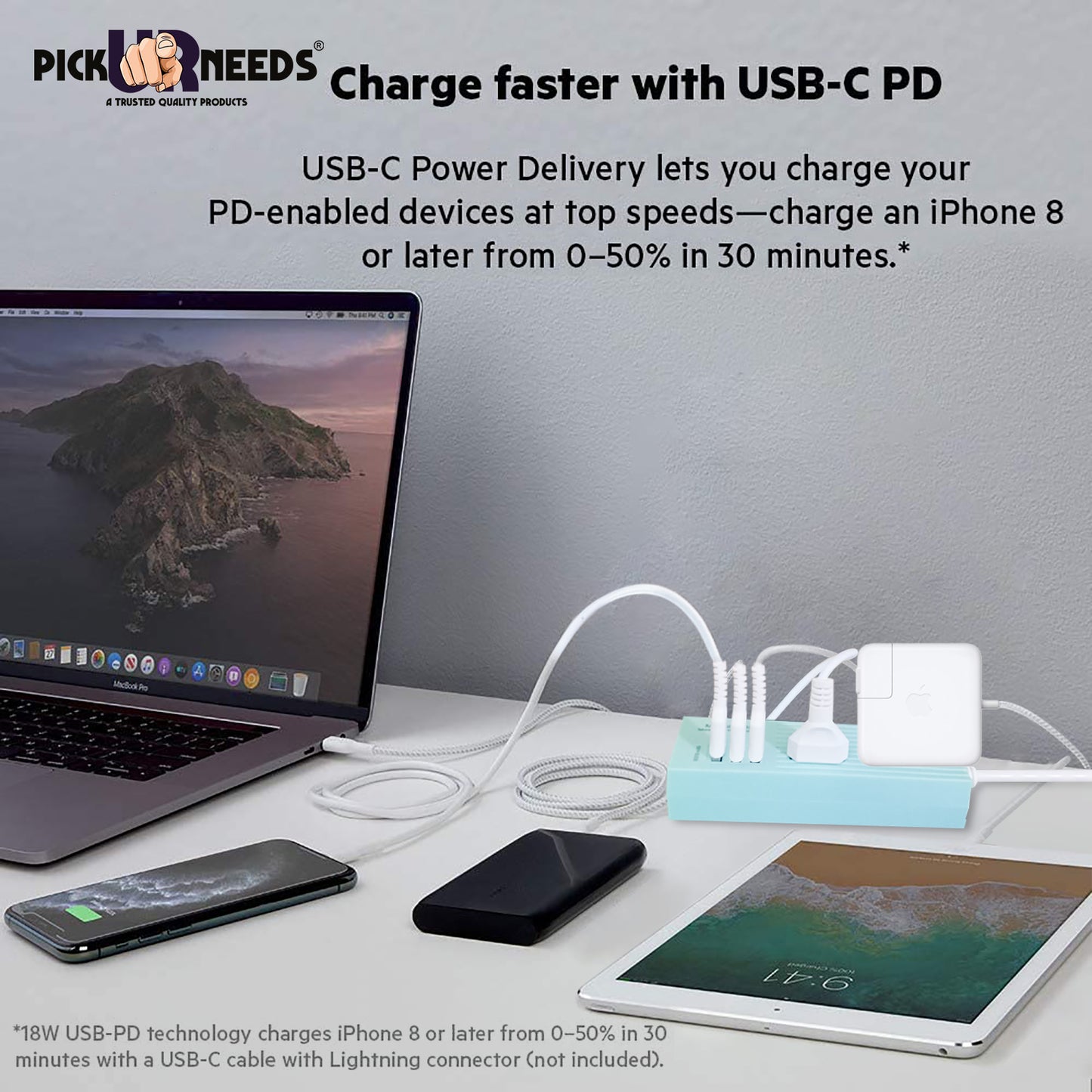 Pick Ur Needs Extension Cord 10A with Universal 2 Socket & 3 USB Port Extension Boards for Multiple Use
