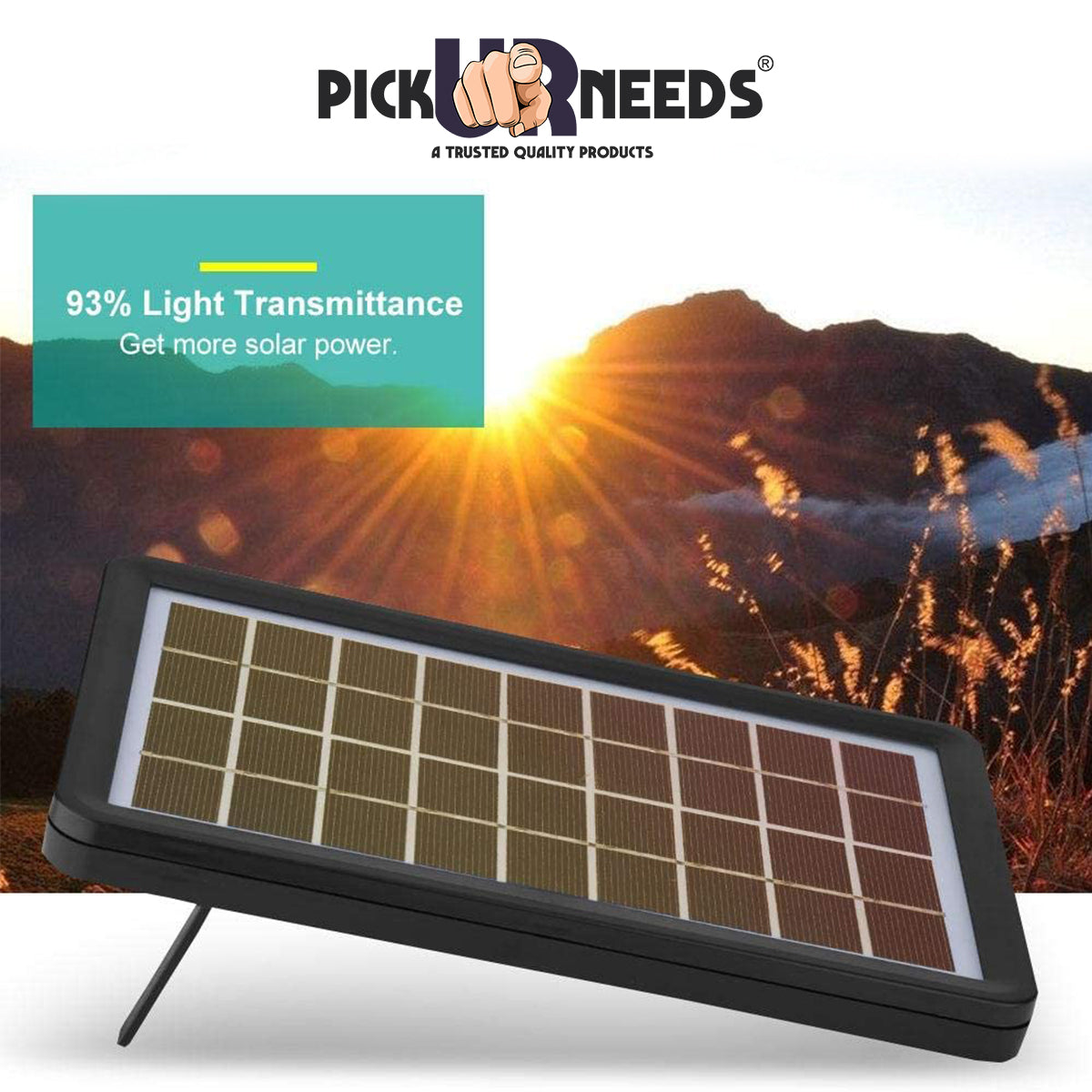 Pick Ur Needs® Eco Friendly Solar Panel 9V 3W Solar Board Waterproof 93% Light Transmittance Poly Silicon Solar Cell