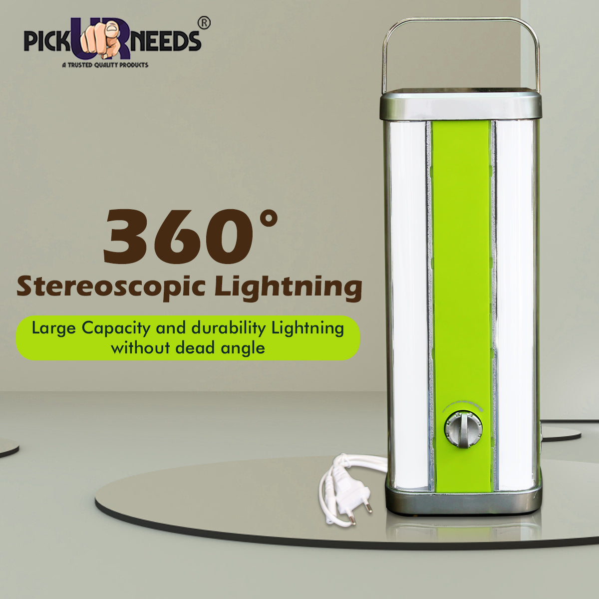 Pick Ur Needs High Range Rechargeable Home Emergency 4 Tube Lantern Light With Hanging Handle