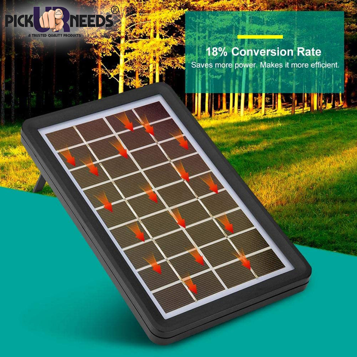Pick Ur Needs® Eco Friendly Solar Panel 9V 3W Solar Board Waterproof 93% Light Transmittance Poly Silicon Solar Cell
