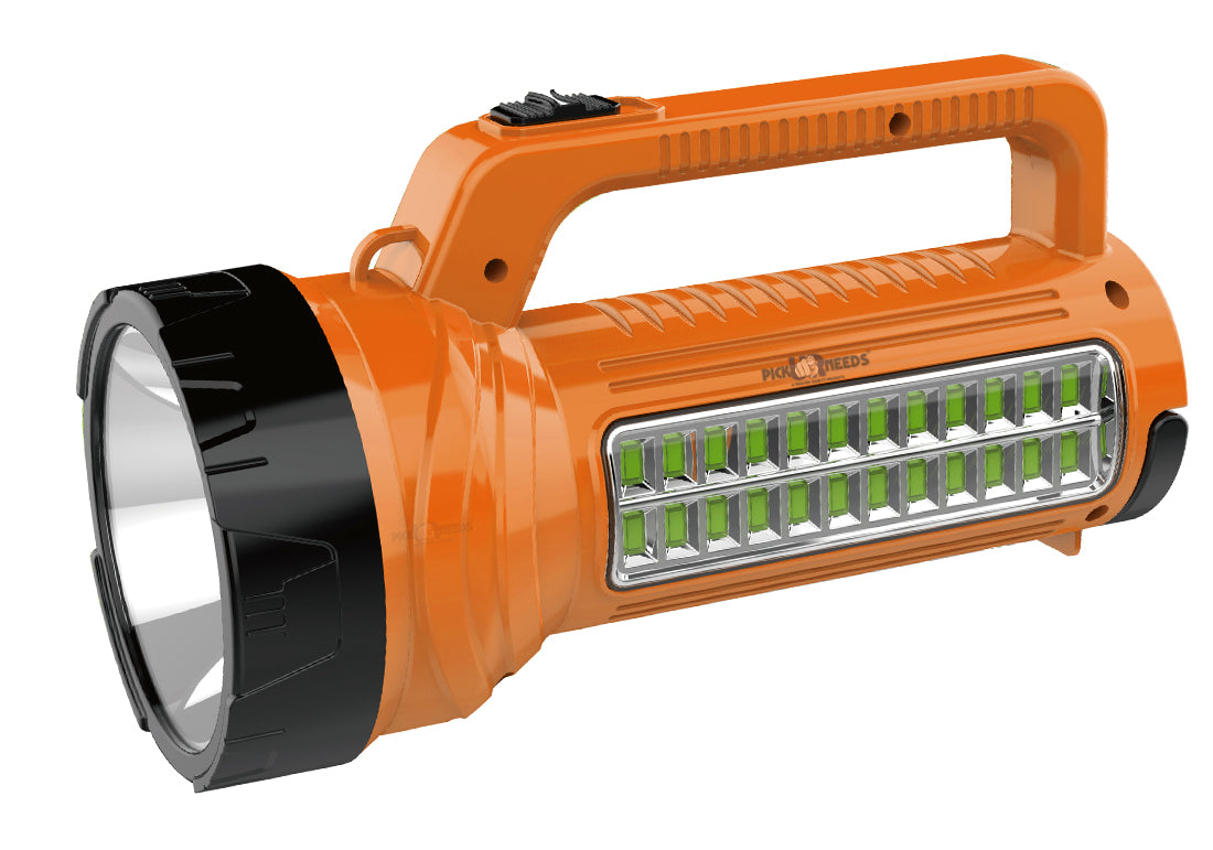Pick Ur Needs 3 in 1 Long Range Search LED Rechargeable Torch Light With 2000mAh Battery