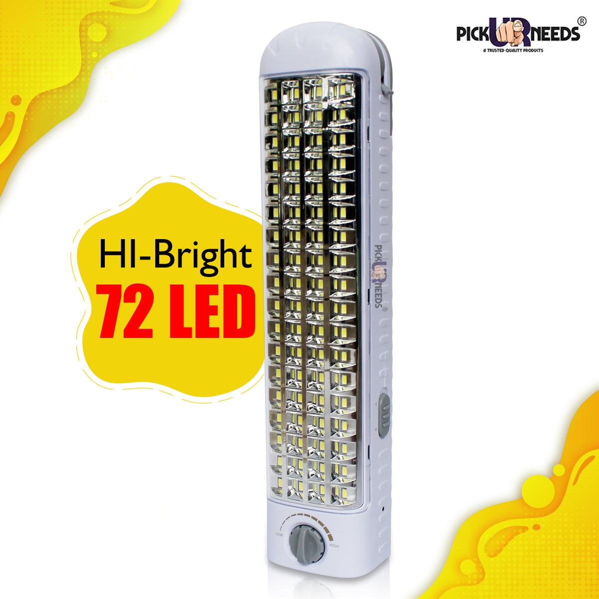 Pick Ur Needs Rechargeable Long Emergency Home Light 72 LED 8 hrs Lantern Emergency Light  (White)