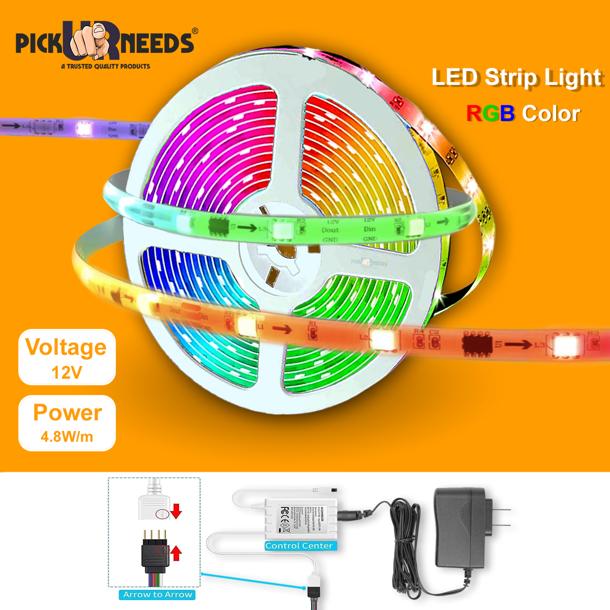 Pick Ur Needs 54s LED Multicolor Strip Light for Home Decoration With Color Changing Remote