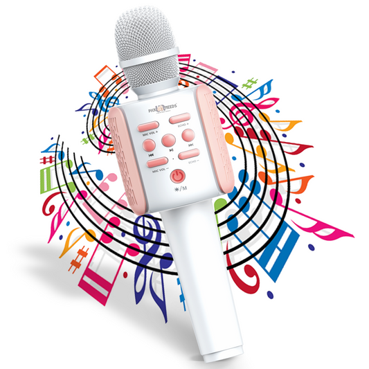 Pick Ur Needs Rechargeable Wireless Bluetooth Microphone Kids Singing Karaoke Mic Kids Playing Microphone  (White)