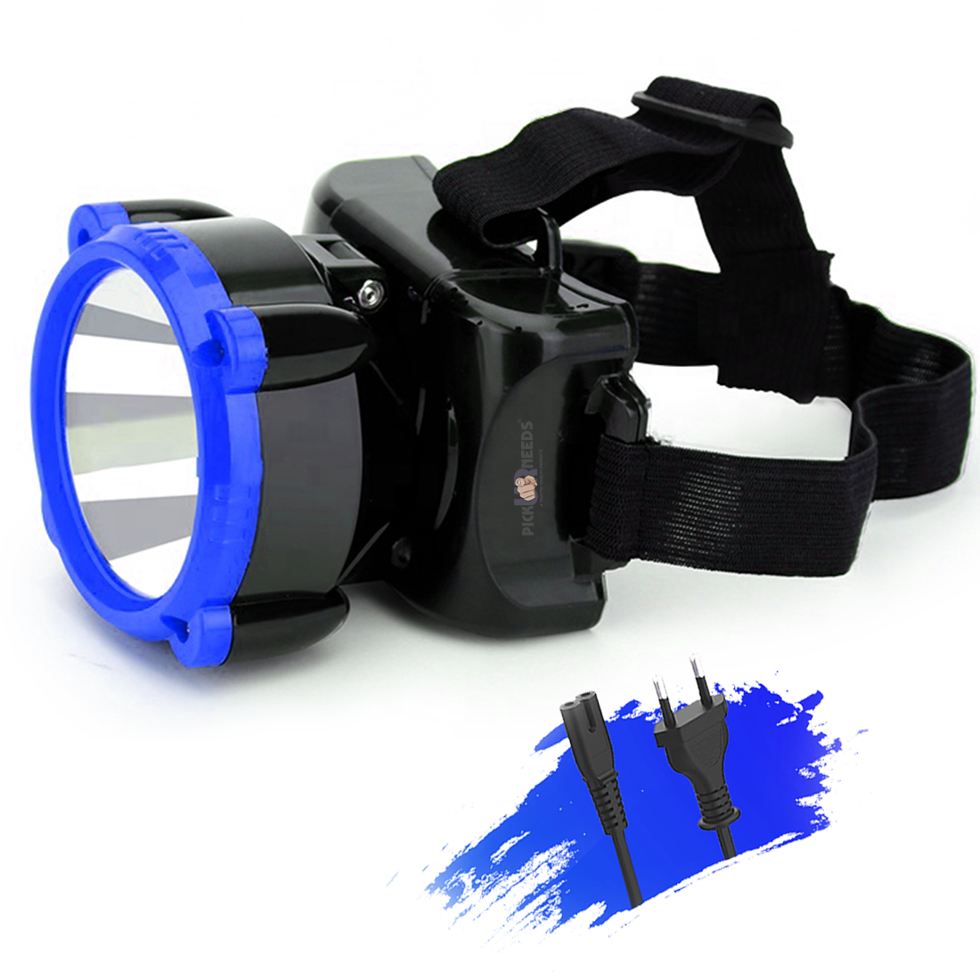 Pick Ur Needs 10W Laser LED Adjustable Headlamp Rechargeable Torch 5 hrs Emergency Light