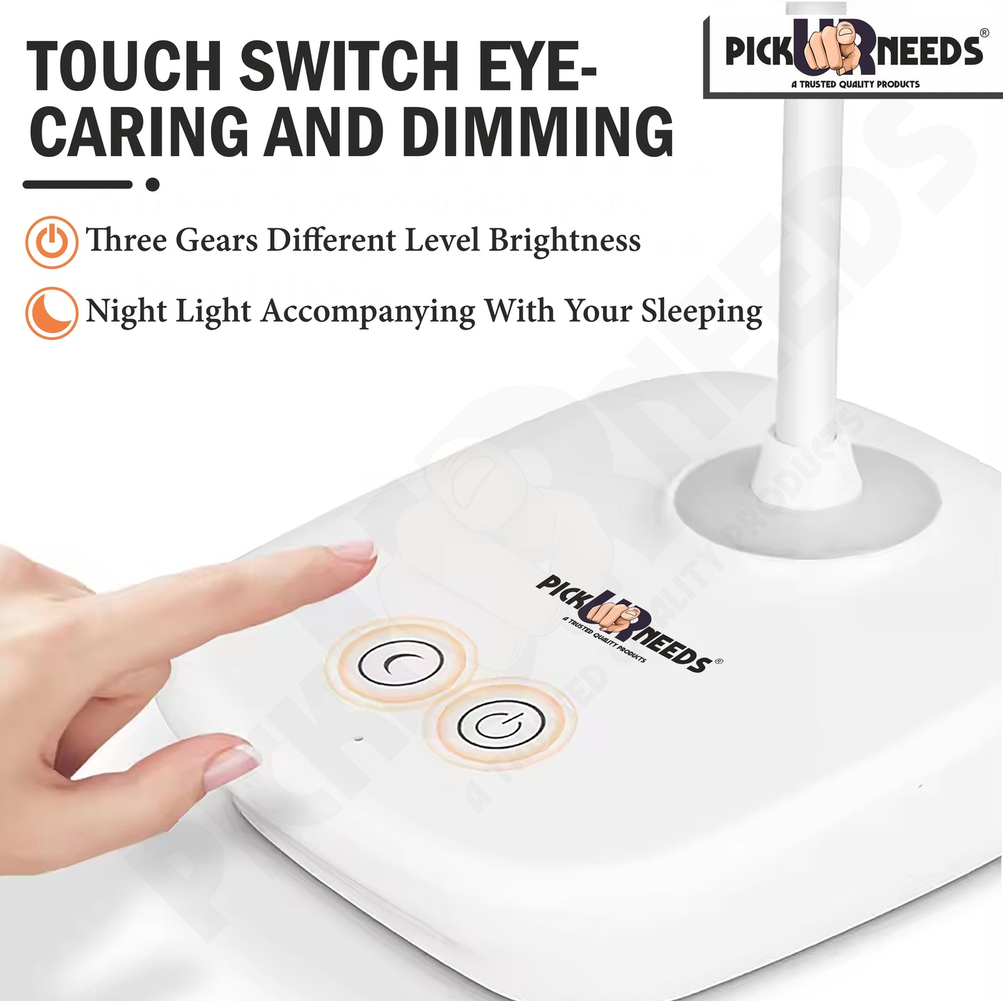 Pick Ur Needs Study Desk Light with 3 Shades Touch Control Light Advanced Night Lamp Design Table Lamp Table Lamp