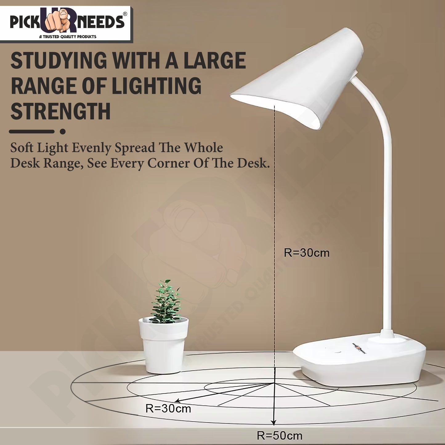 Pick Ur Needs Study Desk Light with 3 Shades Touch Control Light Advanced Night Lamp Design Table Lamp Table Lamp