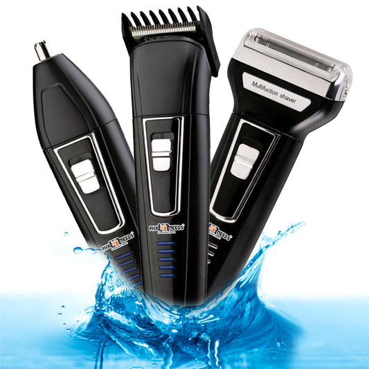 Pick Ur Needs Professional 3 In1 Cordless Hair Rechargeable Shaver Beard Trimmer For Men Hair Cutting Machine Multifunctional