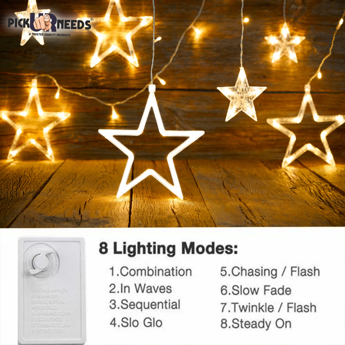 Pick Ur Needs 138 LEDs Multicolor Star Light Flickering Smart Lighting For Home Decor