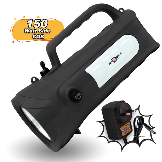 Pick Ur Needs Emergency Rechargable Torch Long Range Search Light 150W+Side COB 6 hrs Torch