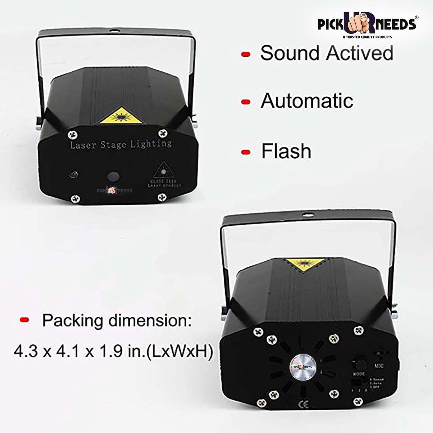 Pick Ur Needs Mini LED Dj Disco 12 Mode Combination, Stage Sound Activated Projector Shower Laser Light