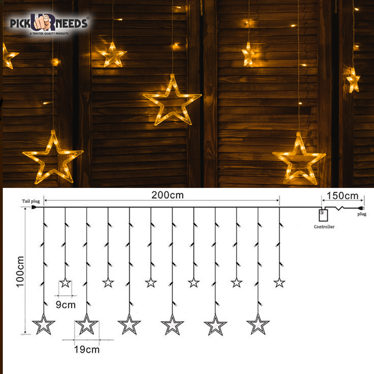 Pick Ur Needs 138 LEDs Multicolor Star Light Flickering Smart Lighting For Home Decor