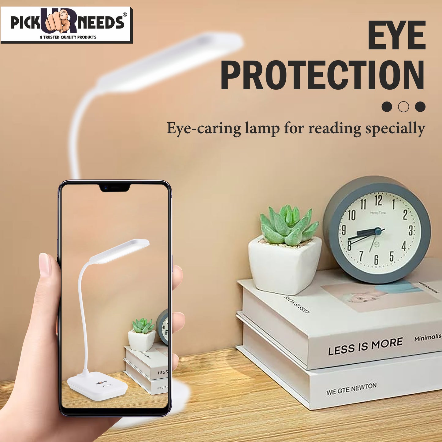 Pick Ur Needs Rechargeable Desk LED Table Lamp With Touch Dimmer Adjustable Brightness 5 hrs Flood Lamp Emergency Light