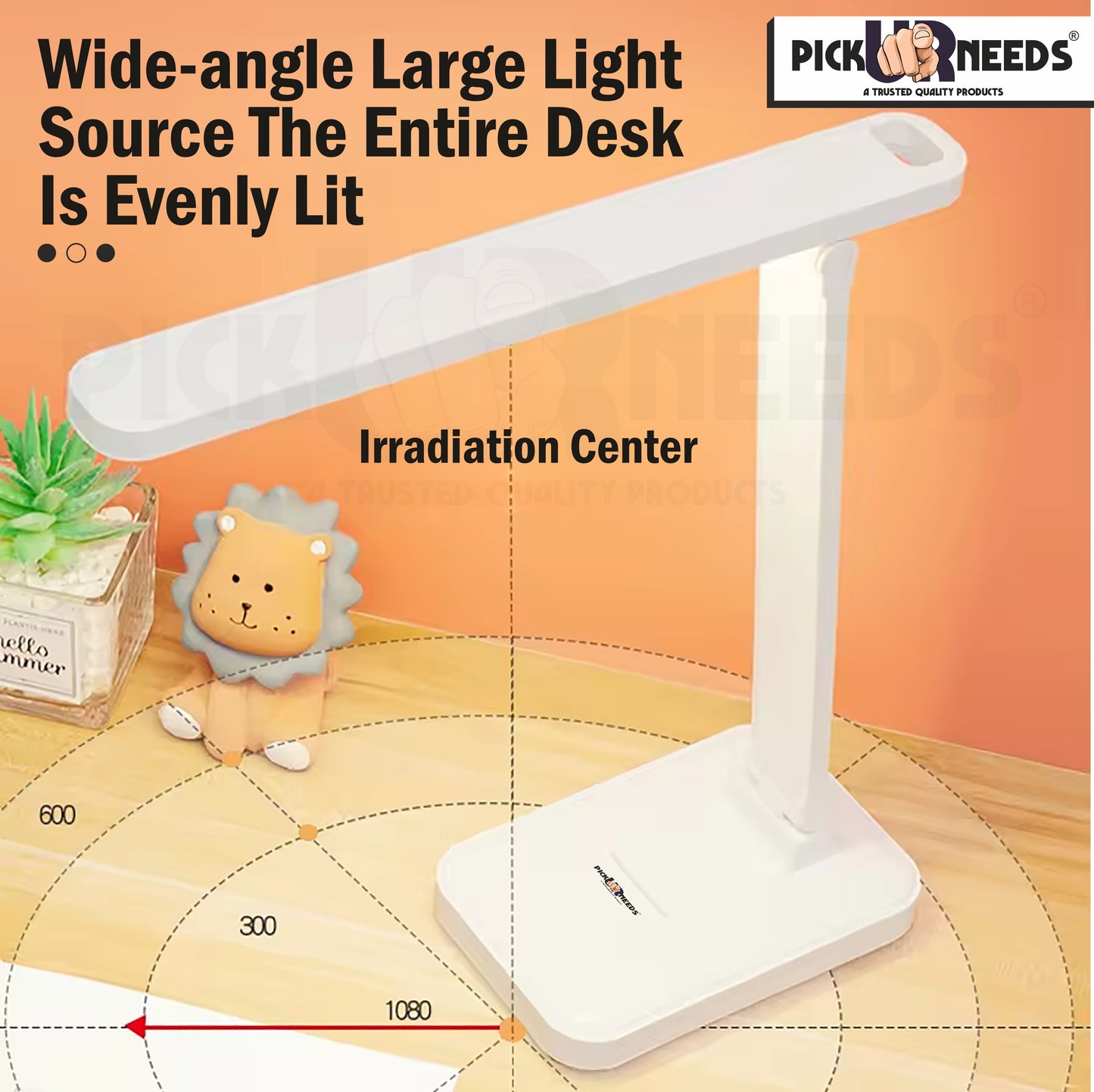 Pick Ur Needs Rechargeable LED Study Lamp With Touch Dimmer 3 Level Color Temperature Reading Table Lamp