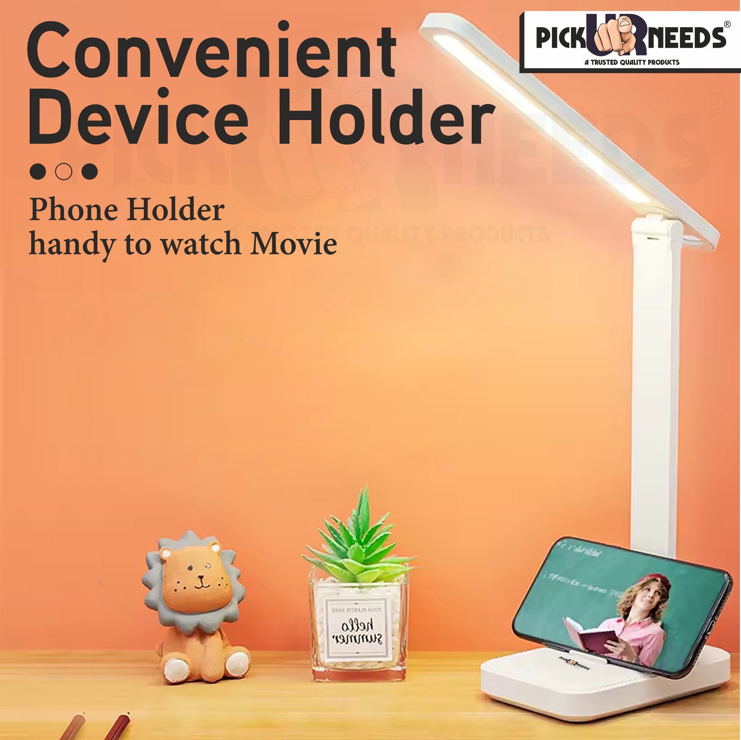 Pick Ur Needs Rechargeable LED Study Lamp With Touch Dimmer 3 Level Color Temperature Reading Table Lamp