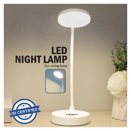 Pick Ur Needs Rechargeable Table Lamp With White / Warm White / Yellow Multi Color LED Light 5 hrs  Emergency Light