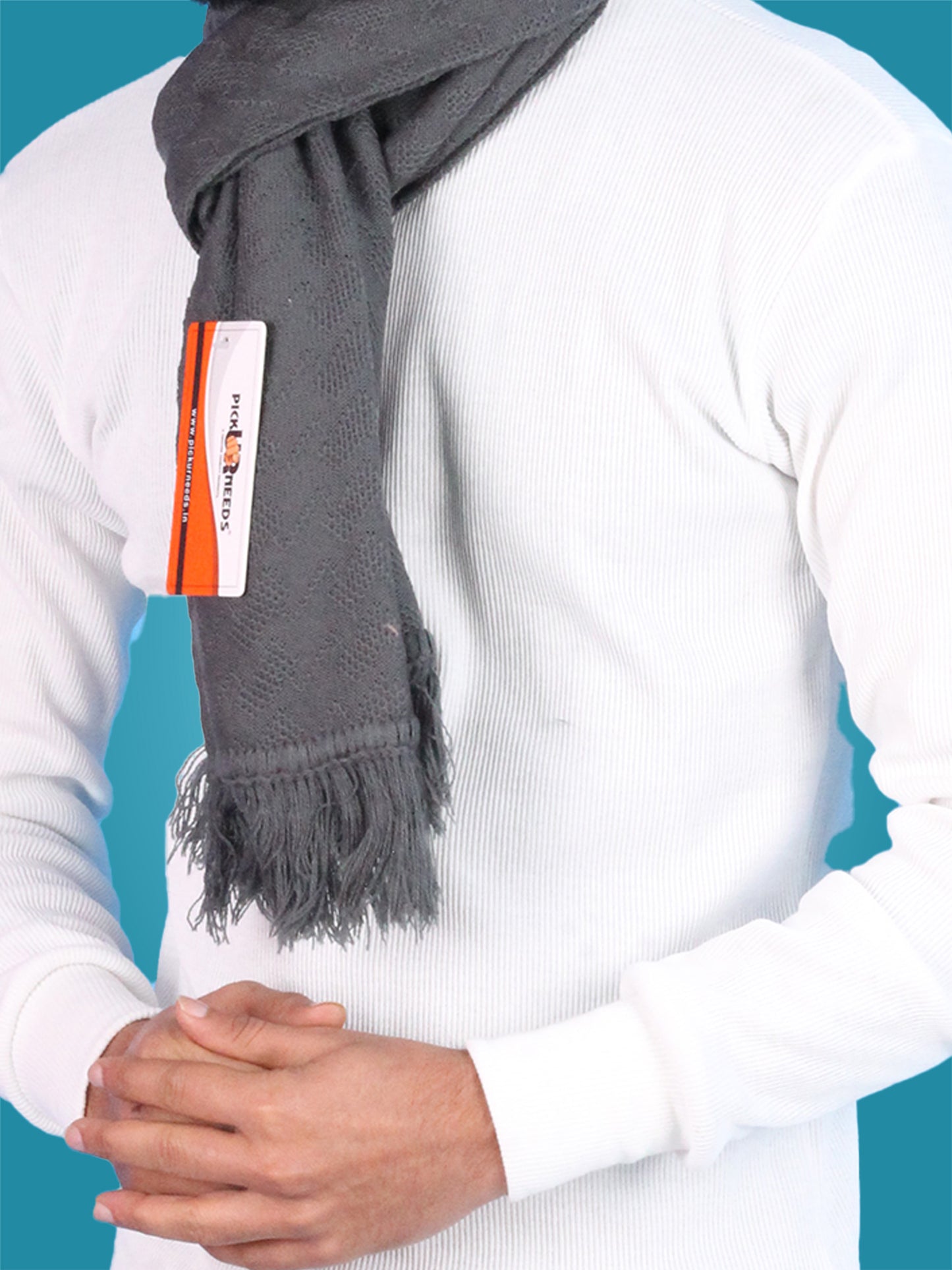 Pick Ur Needs Men’s Signature Winter Muffler Ultra-Soft Textured Scarf for Cold Weather Elegant Daily & Office Wear Muffler for Men