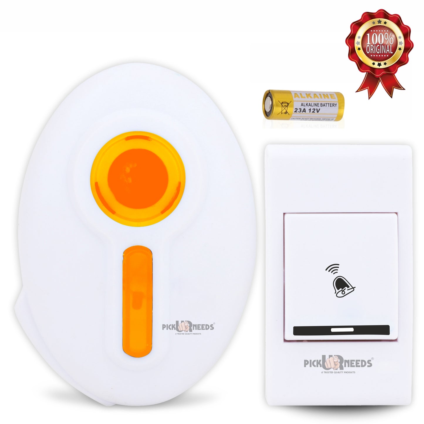 Pick Ur Needs Oval Shape Design Wireless Cordless Calling Remote Door Bell For Home/Shop/Office Wireless Door Chime