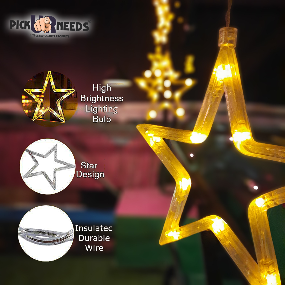 Pick Ur Needs 138 LEDs Multicolor Star Light Flickering Smart Lighting For Home Decor