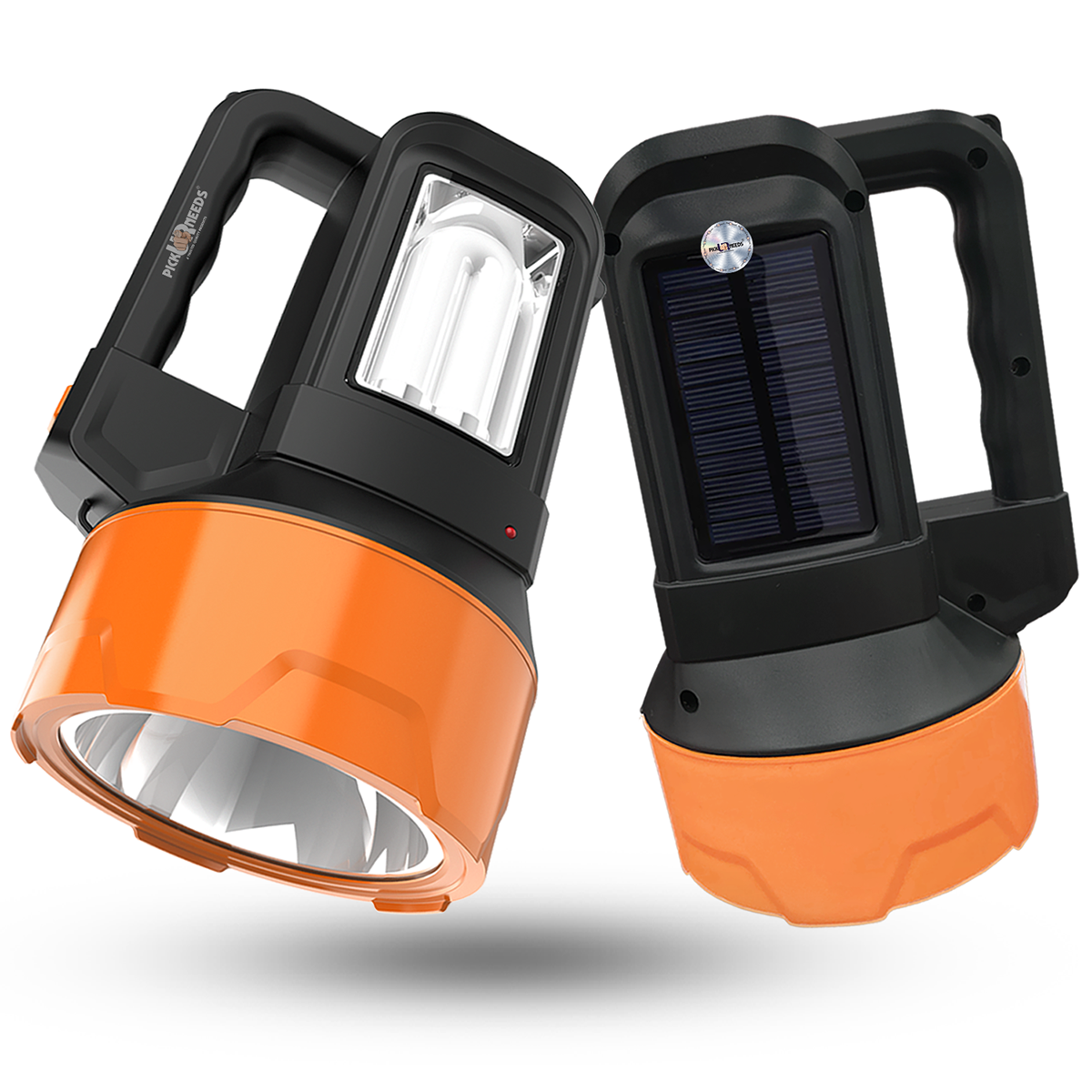 Pick Ur Needs Solar Rechargeable Emergency LED Search Long Range Torch Light 100W Tube with Blinker
