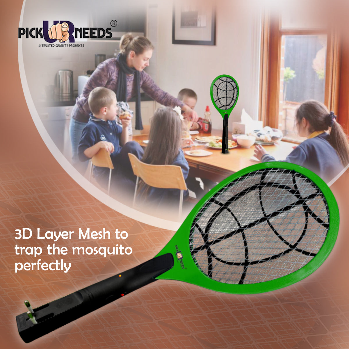 Pick Ur Needs Mosquito Bat/Racket Rechargeable Electric Insect Killer Indoor, Outdoor