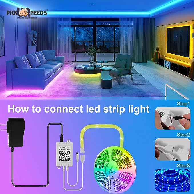 Pick Ur Needs 54s LED Multicolor Strip Light for Home Decoration With Color Changing Remote
