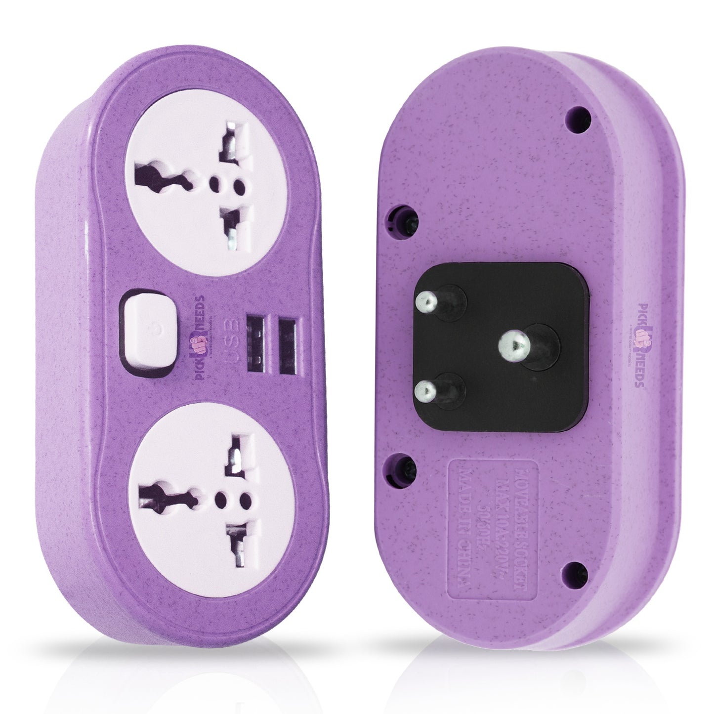 Pick Ur Needs Portable 2 USB Port & 2 USB Universal Socket Extension Boards for Multipurpose Use