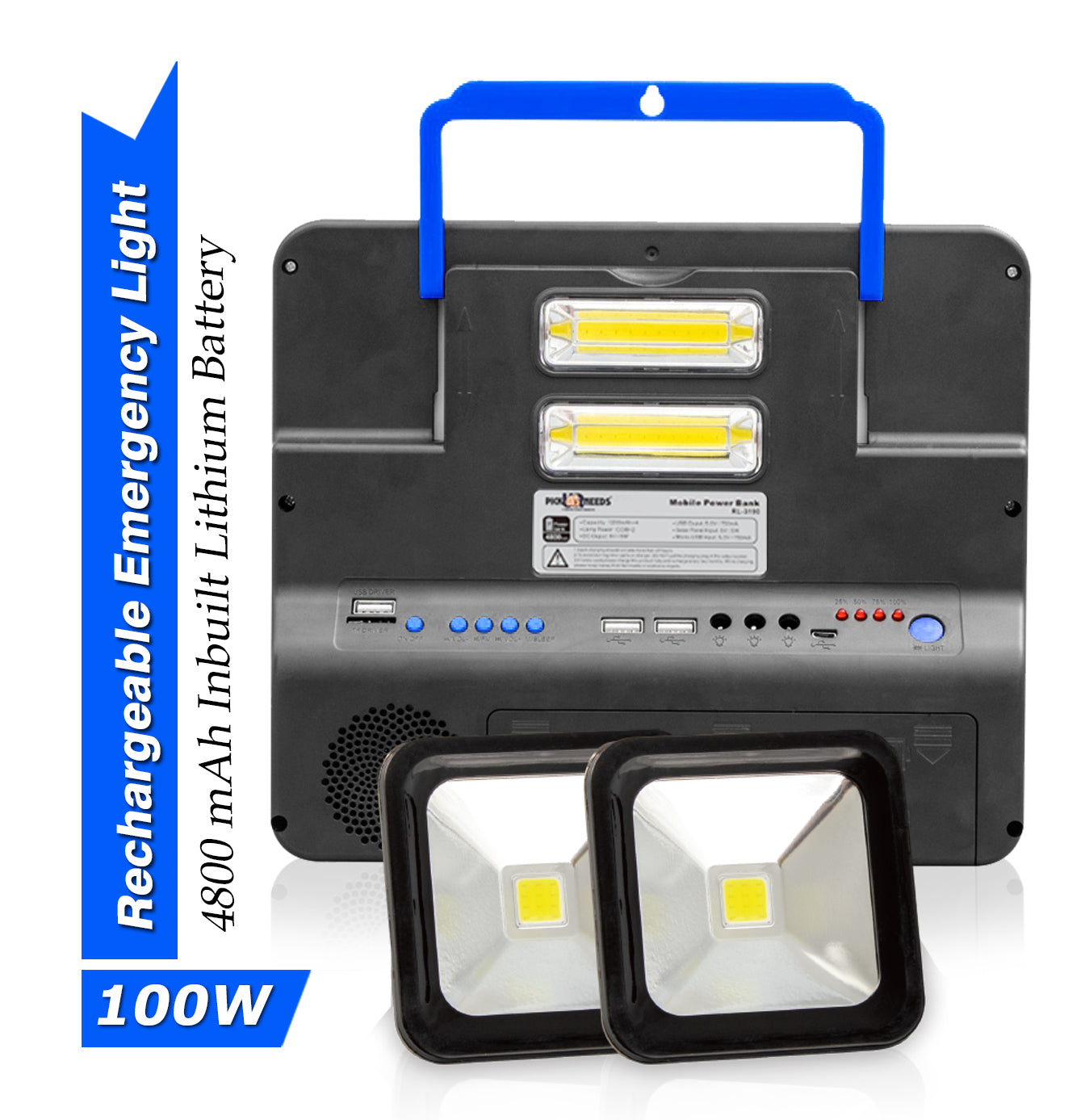Pick Ur Needs Rechargeable Emergency Solar Lighting System with Radio & BT Music Function