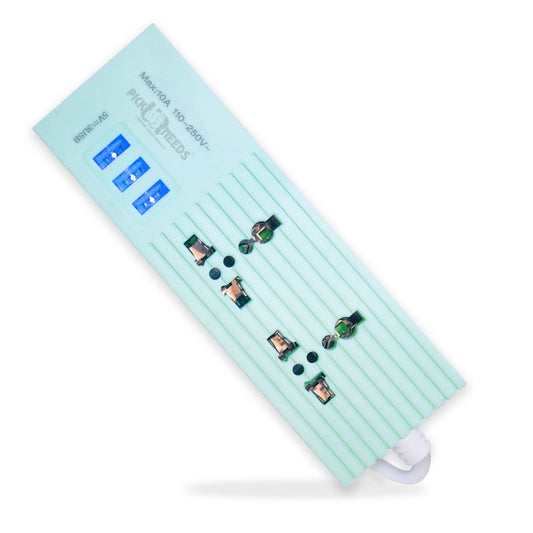 Pick Ur Needs Extension Cord 10A with Universal 2 Socket & 3 USB Port Extension Boards for Multiple Use