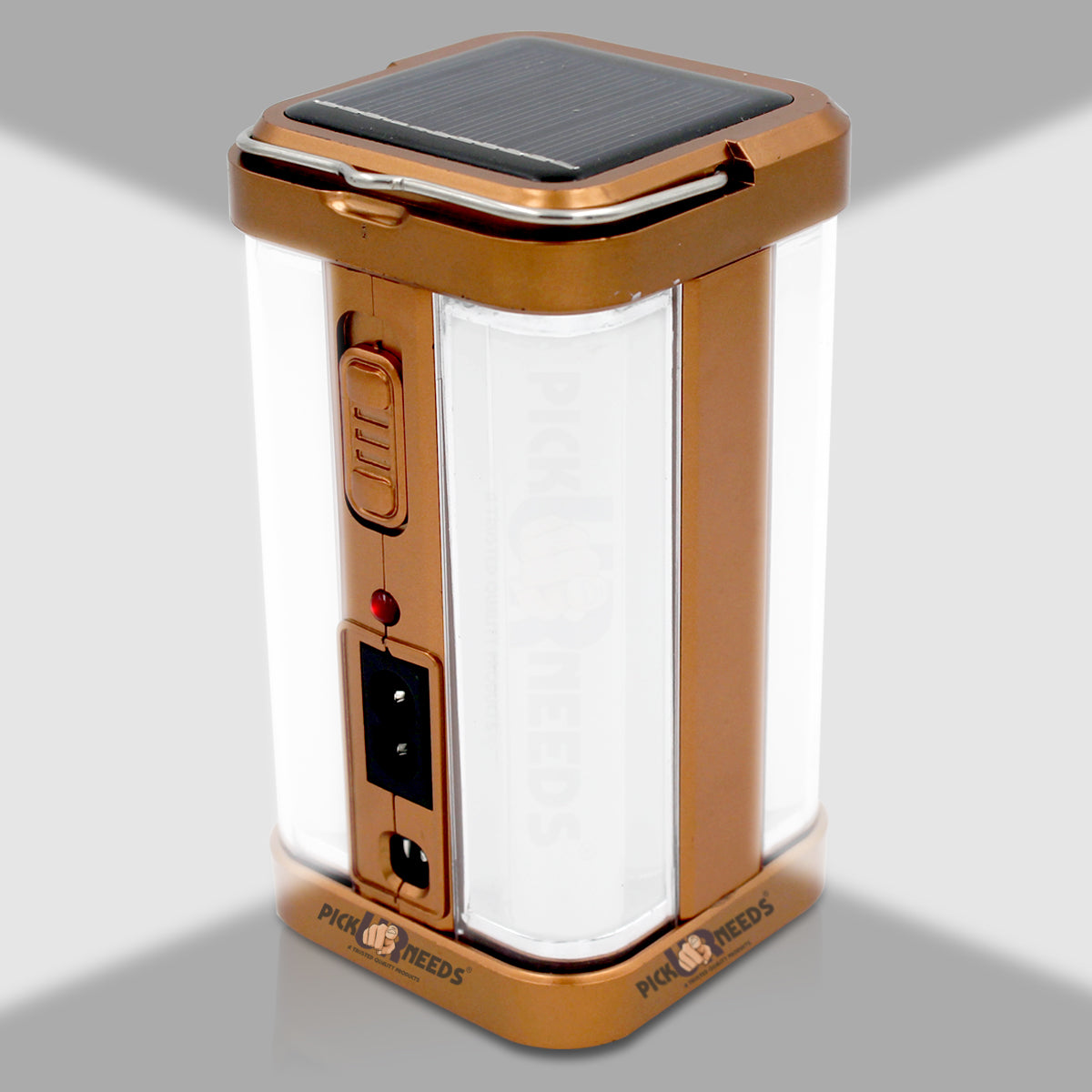 Pick Ur Needs Solar Rechargeable Home Emergency Floor Lantern Lamp Light 4 Side Tube