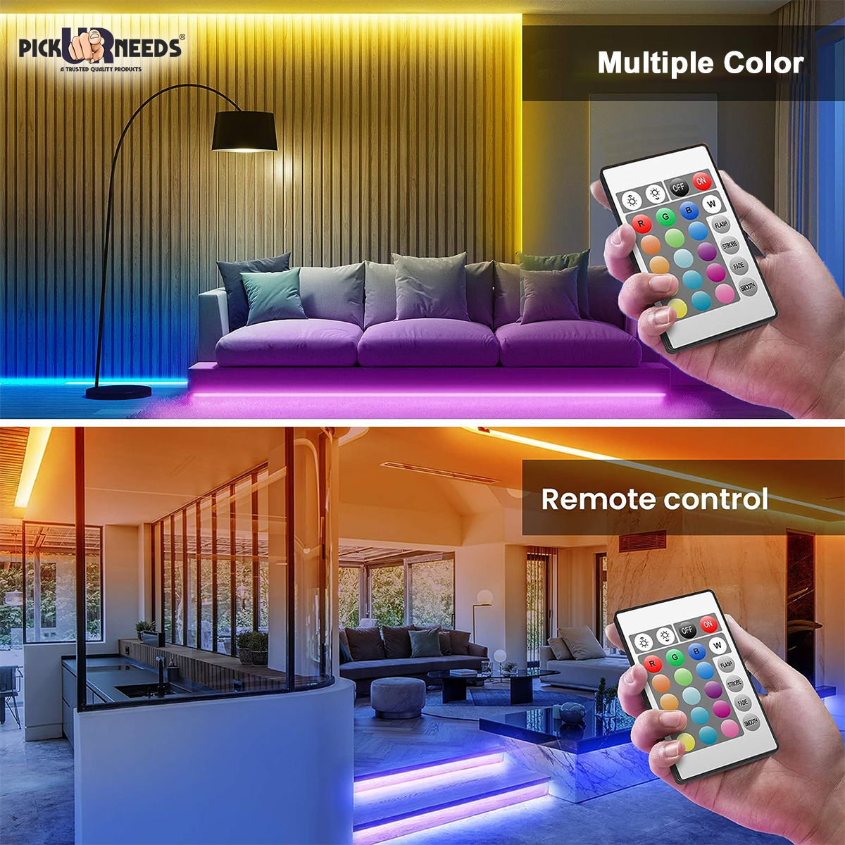 Pick Ur Needs 54s LED Multicolor Strip Light for Home Decoration With Color Changing Remote