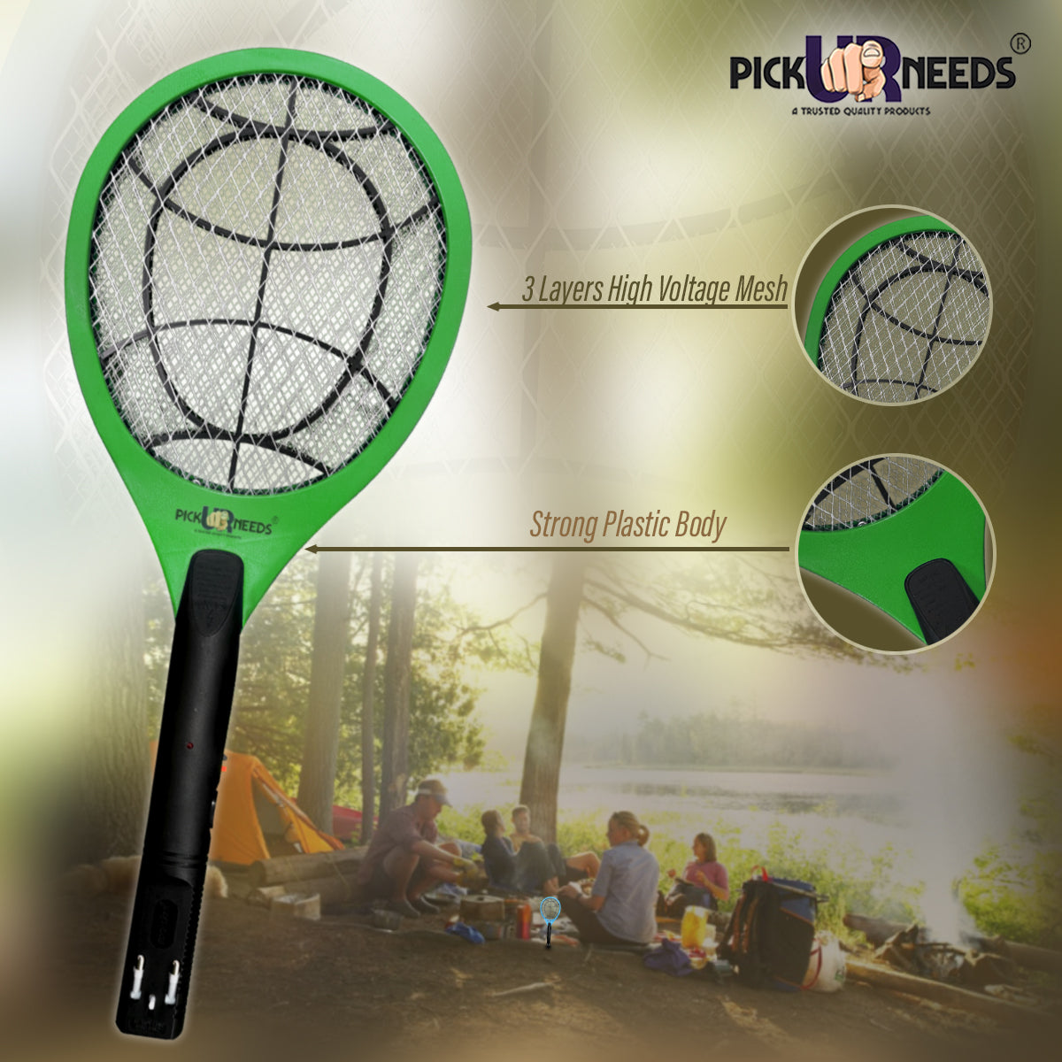 Pick Ur Needs Mosquito Bat/Racket Rechargeable Electric Insect Killer Indoor, Outdoor