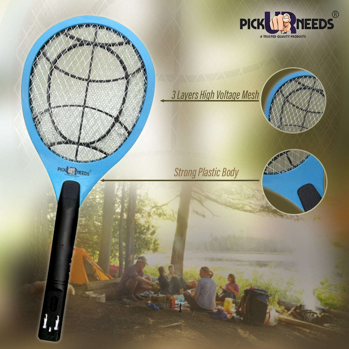 Pick Ur Needs Mosquito Bat/Racket Rechargeable Electric Insect Killer Indoor, Outdoor