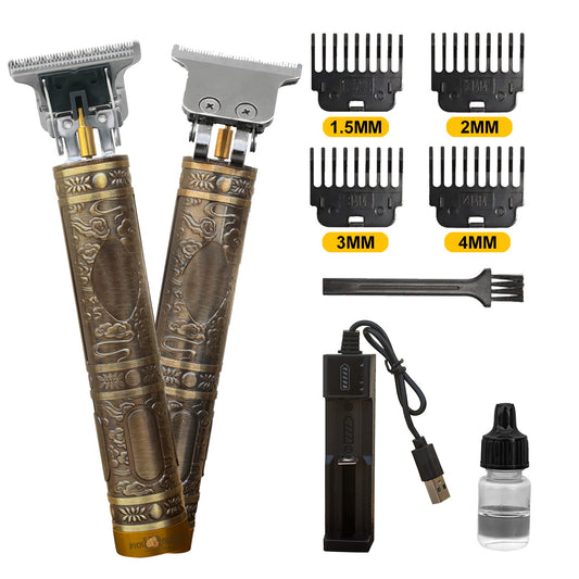 Pick Ur Needs Hair Trimmer T-Blade Rechargeable Cordless Electric Shaver Beard Grooming Kit 120 min Runtime 1 Length Settings  (Gold)