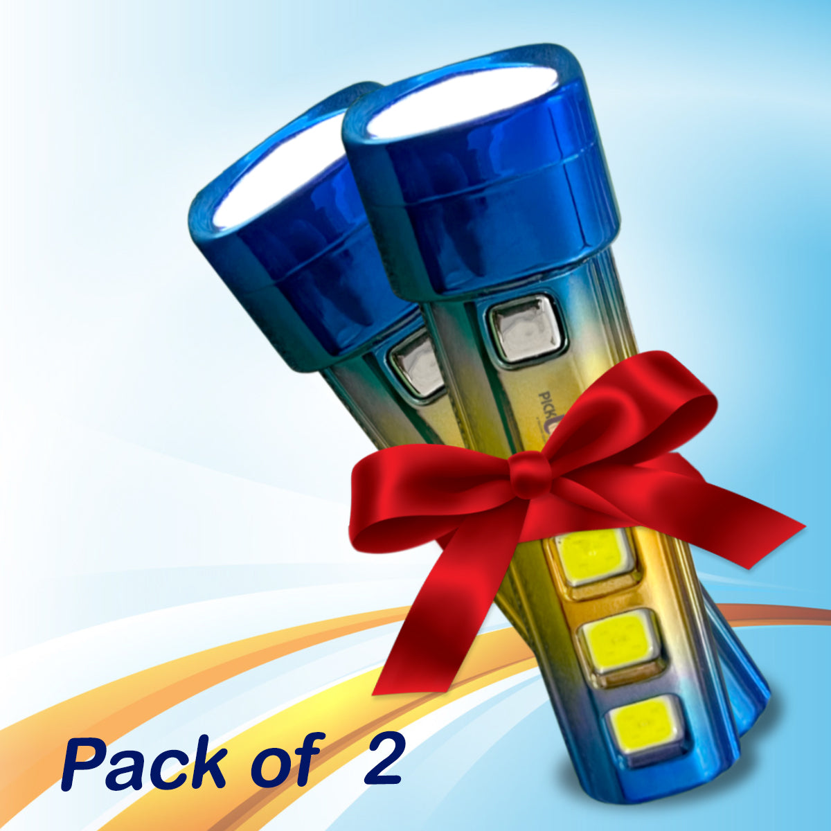 Pick Ur Needs 5 in 1 Mini Emergency Rechargeable Led Torch Light With Blinker 10 hrs Torch Emergency Light  (Pack of 2)