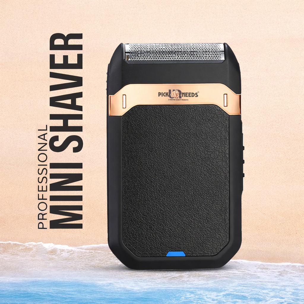 Pick Ur Needs Reciprocating Shaver for Men | Compact Rechargeable Electric Beard Shaver Trimmer | One-Hand Operation | Removable Cutter Head | Travel Friendly Grooming Device