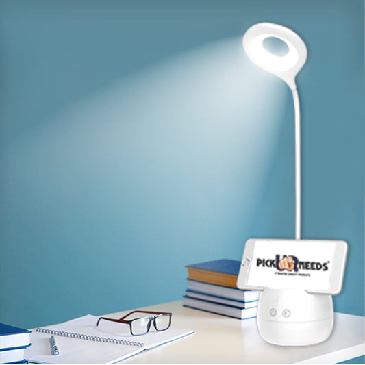 Pick Ur Needs Table Lamp with USB Charging Cable Touch Control Flexible Head with Pen Stand Desk