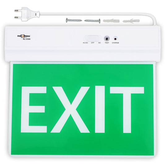 Pick Ur Needs Rechargeable Ceiling Mount Emergency LED Exit Indicate Light Sign With Lithium Battery