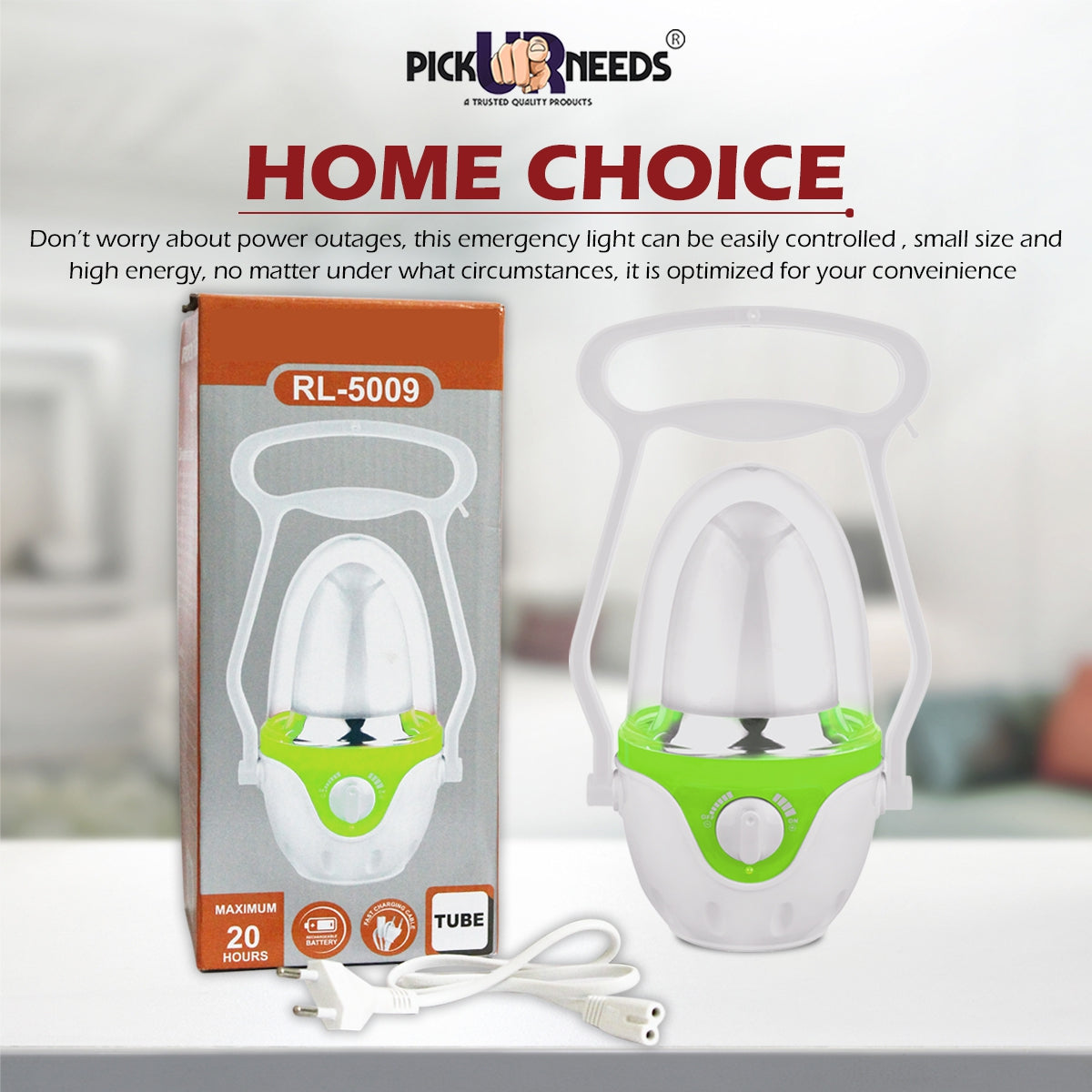 Pick Ur Needs Home Emergency Rechargeable LED Lantern Lamp Light With Solar Panel 12 hrs Lantern Emergency Light (With Solar)