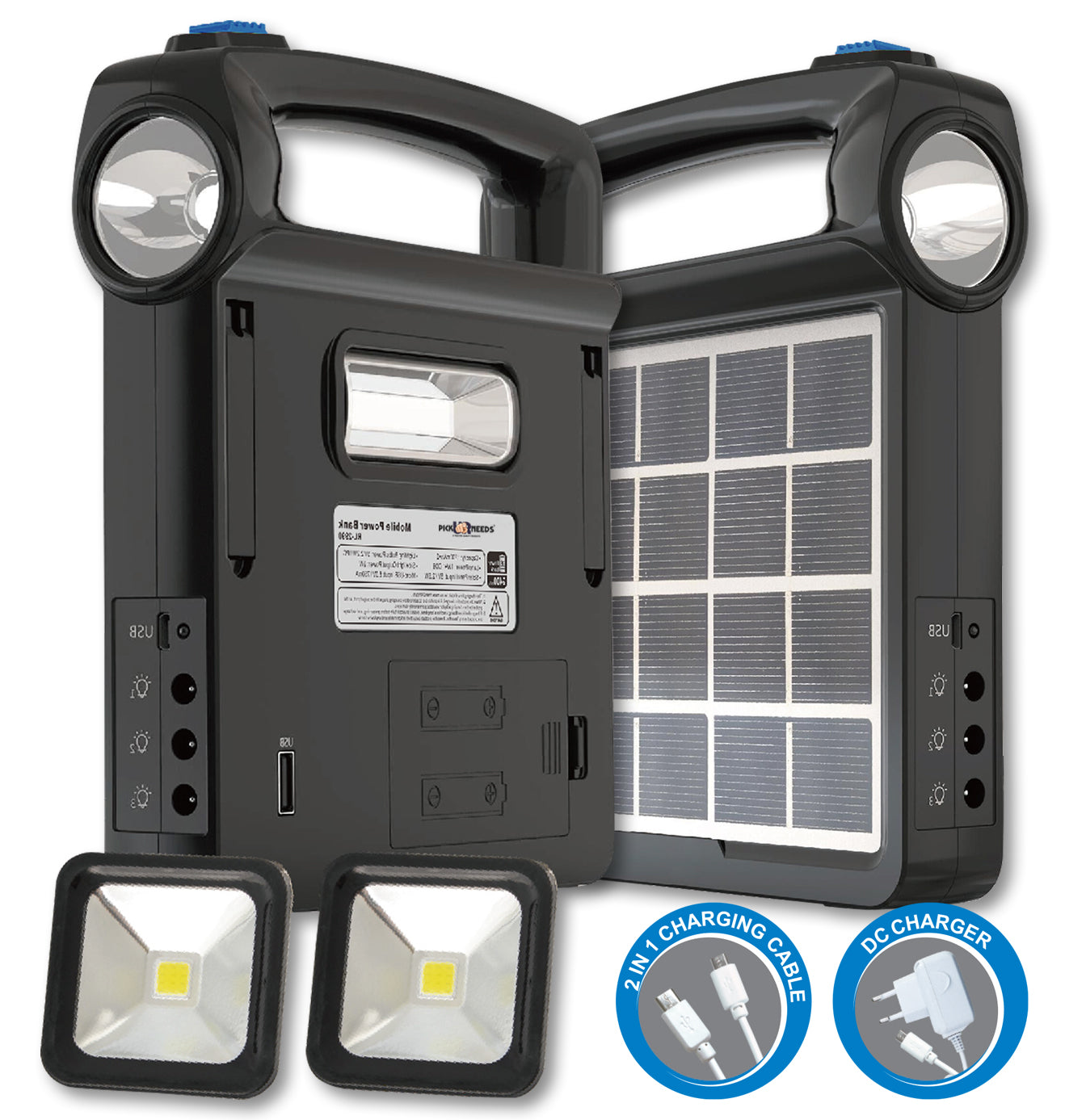 Pick Ur Needs Portable Solar Panel Generator System USB Port with Flashlight Outdoor Emergency Lamp Ligh