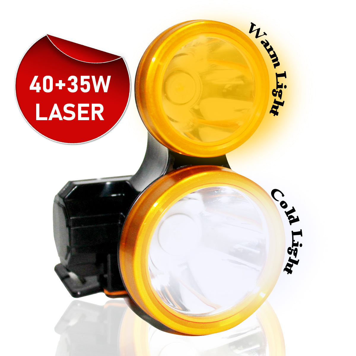 Pick Ur Needs Rechargeable LED Dual Emergency Head Lamp Torch Light For Hiking, Camping