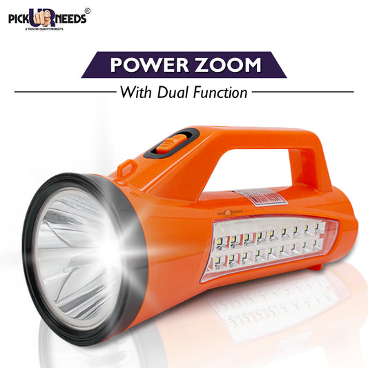 Pick Ur Needs Solar Power 20W Laser+24 SMD Side Emergency Long Range Rechargeable Torch Light Torch