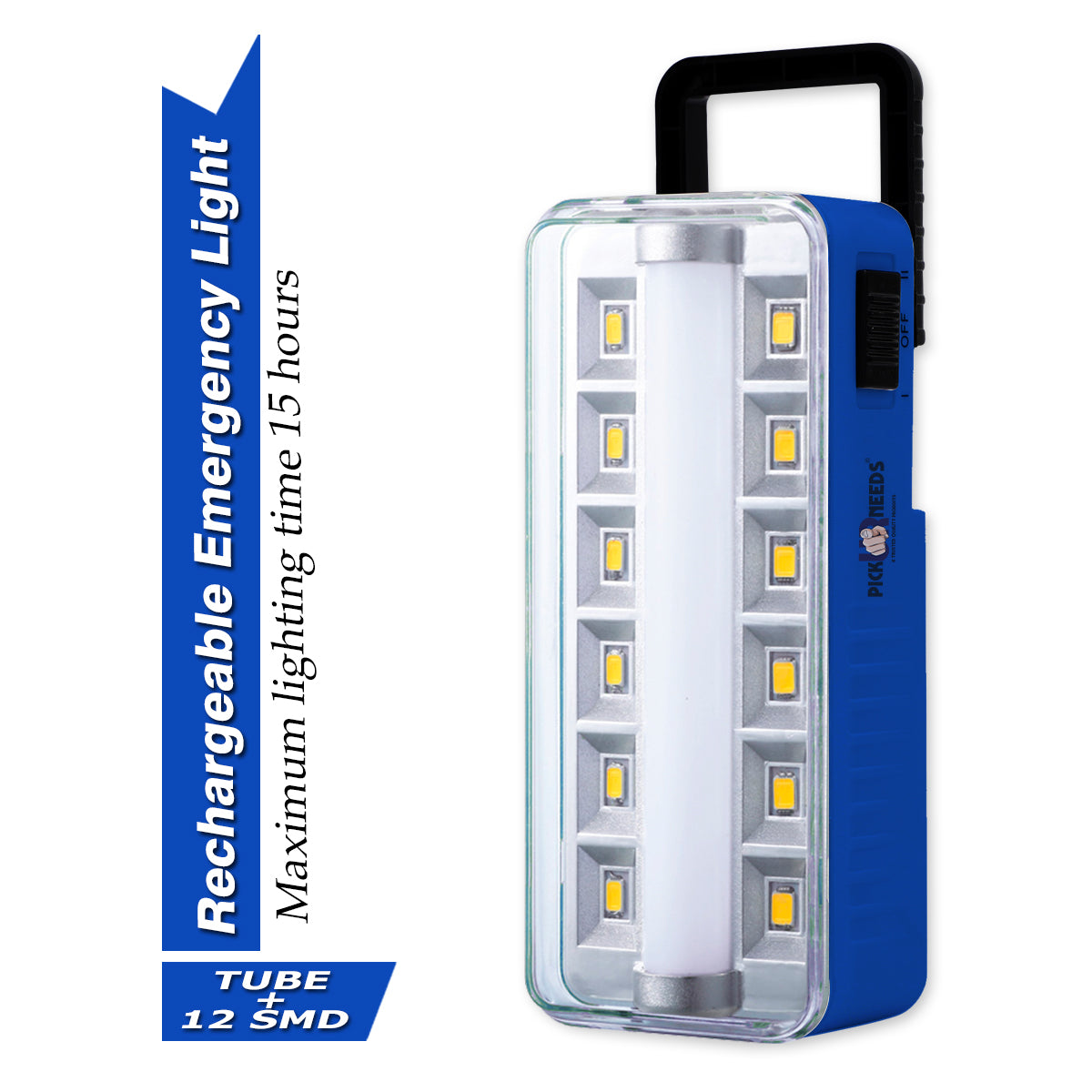 Pick Ur Needs Rechargeable Emergency 12 SMD Powerful Floor LED Lantern Lamp Light