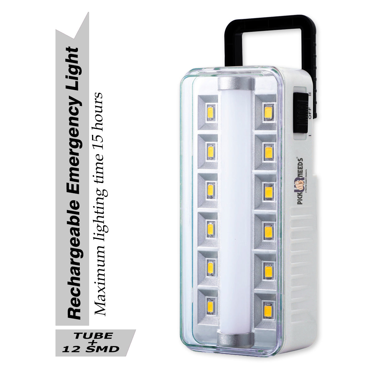 Pick Ur Needs Rechargeable Emergency 12 SMD Powerful Floor LED Lantern Lamp Light