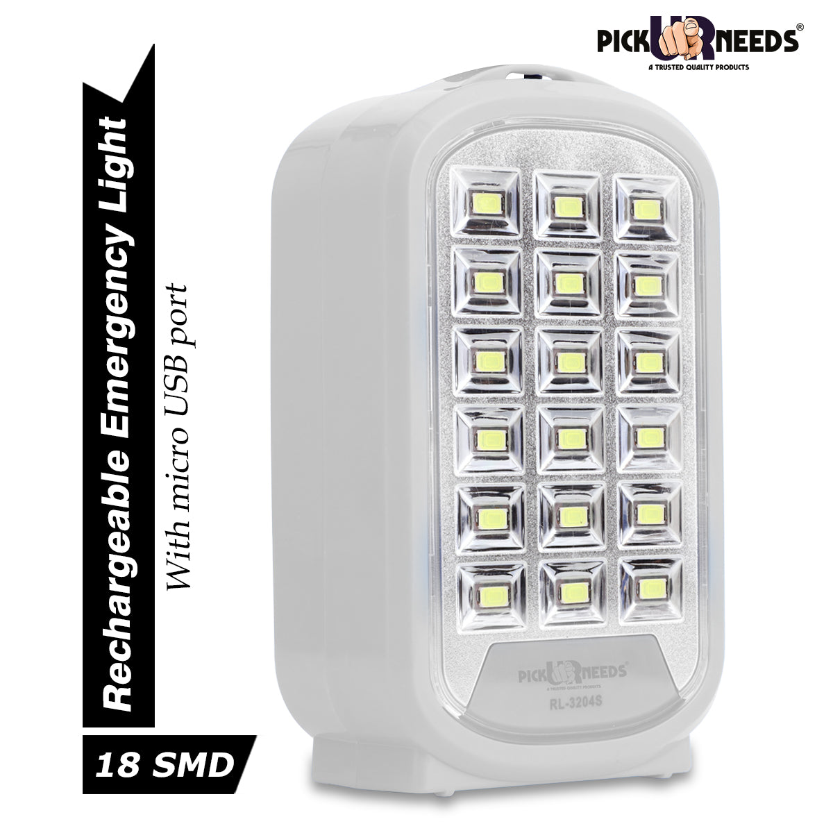 Pick Ur Needs Portable & Rechargeable Mini Emergency Lantern 18SMD LED Floor Lamp Light