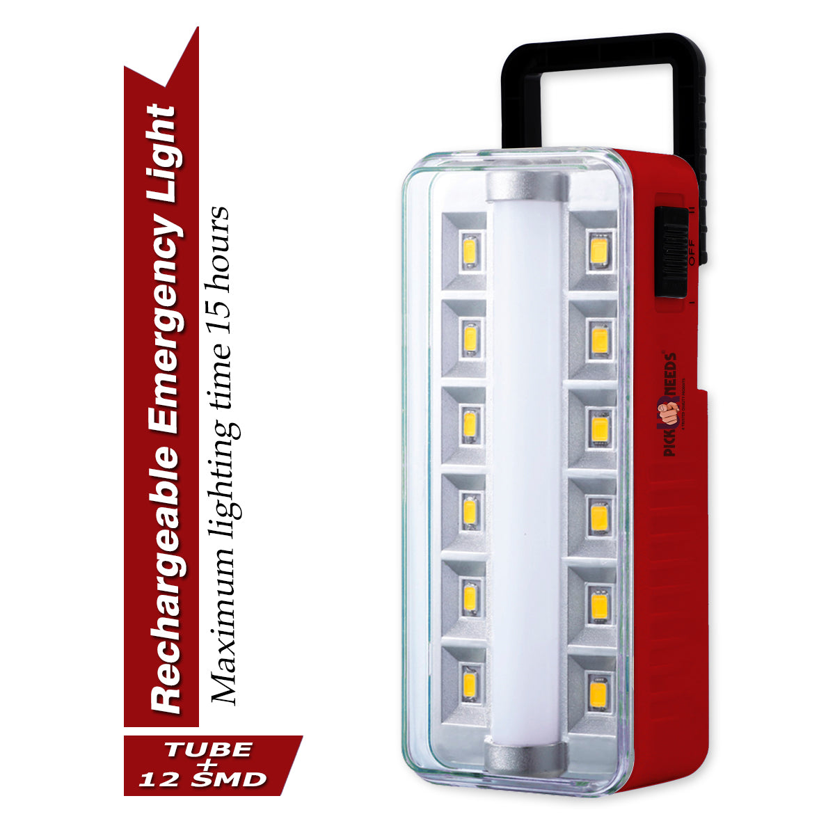 Pick Ur Needs Rechargeable Emergency 12 SMD Powerful Floor LED Lantern Lamp Light