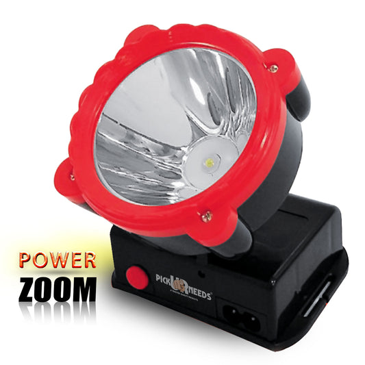 Pick Ur Needs Rechargeable 25W Head Light Laser LED Adjustable Head Lamp Torch Light 5 hrs Torch Emergency Light  (Red)