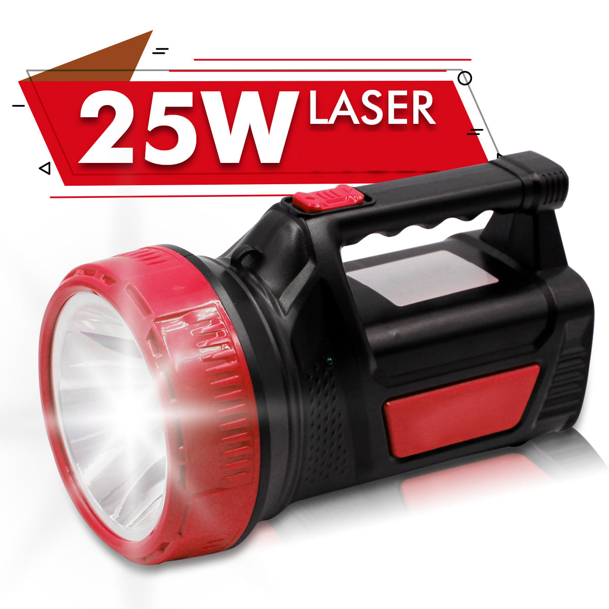 Pick Ur Needs 25 Watt LED Long Range Search Torch Light Rechargeable Handheld Torch