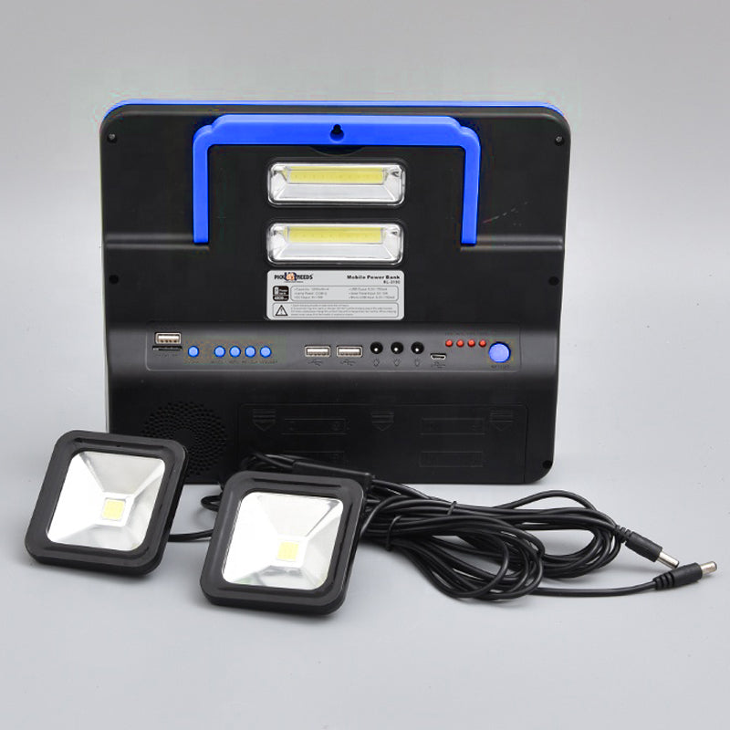 Pick Ur Needs Rechargeable Emergency Solar Lighting System with Radio & BT Music Function